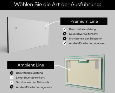Rechteckiger Badspiegel mit LED Beleuchtung L15 #2