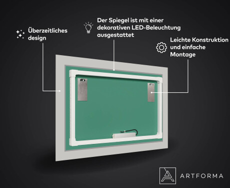 Dekorativer Spiegel mit LED-Beleuchtung für das Wohnzimmer - Dandelion #3