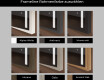 Spiegel mit Rahmen und LED Industrial Beleuchtung FrameLine L131 #2