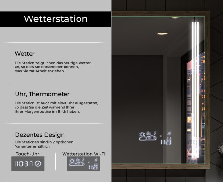 Spiegel mit Rahmen und LED Industrial Beleuchtung FrameLine L131 #8